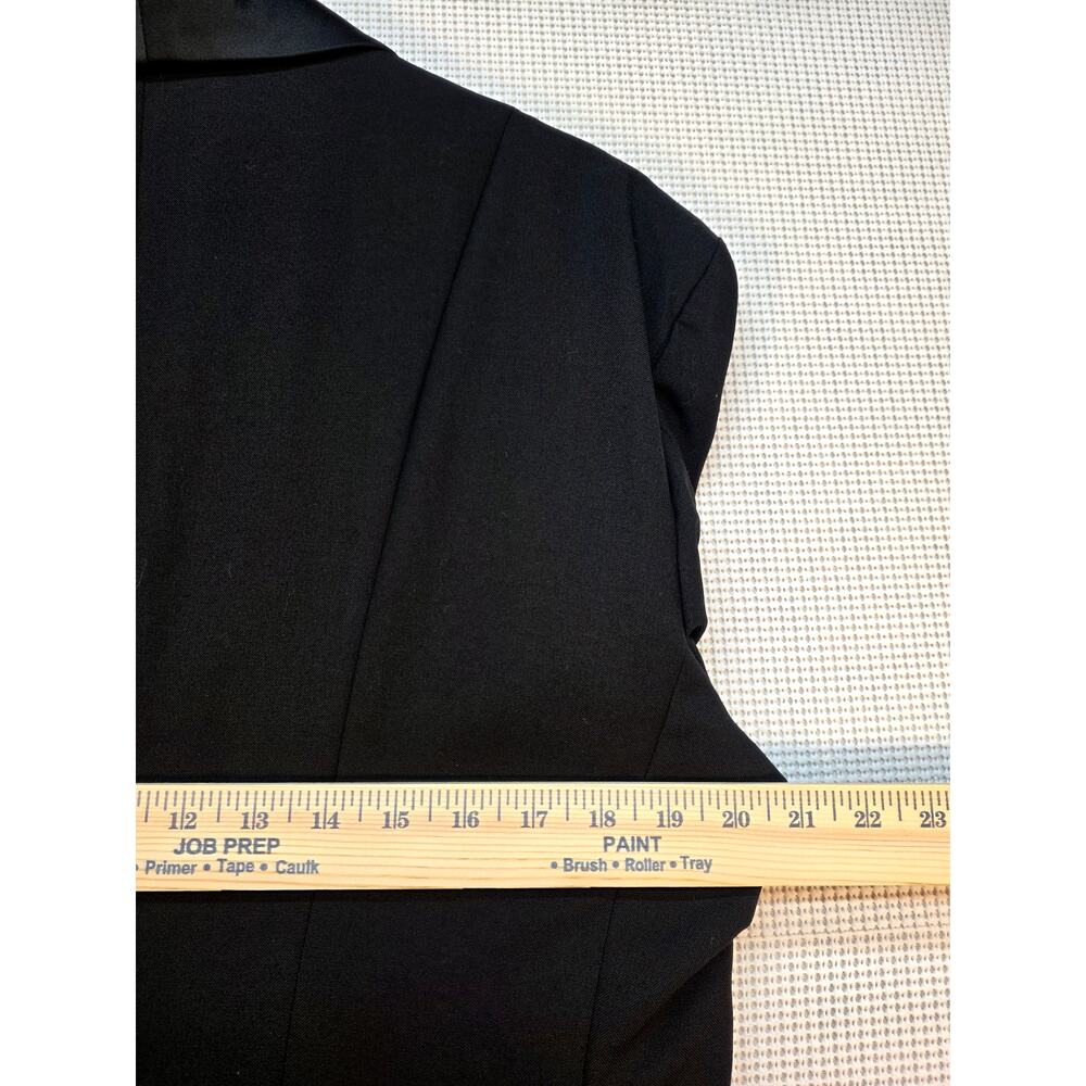 VTG 80s Lord West Black Tuxedo Tailcoat 41L Wool Shawl Lapel Formal Dress Jacket - Picture 10 of 12